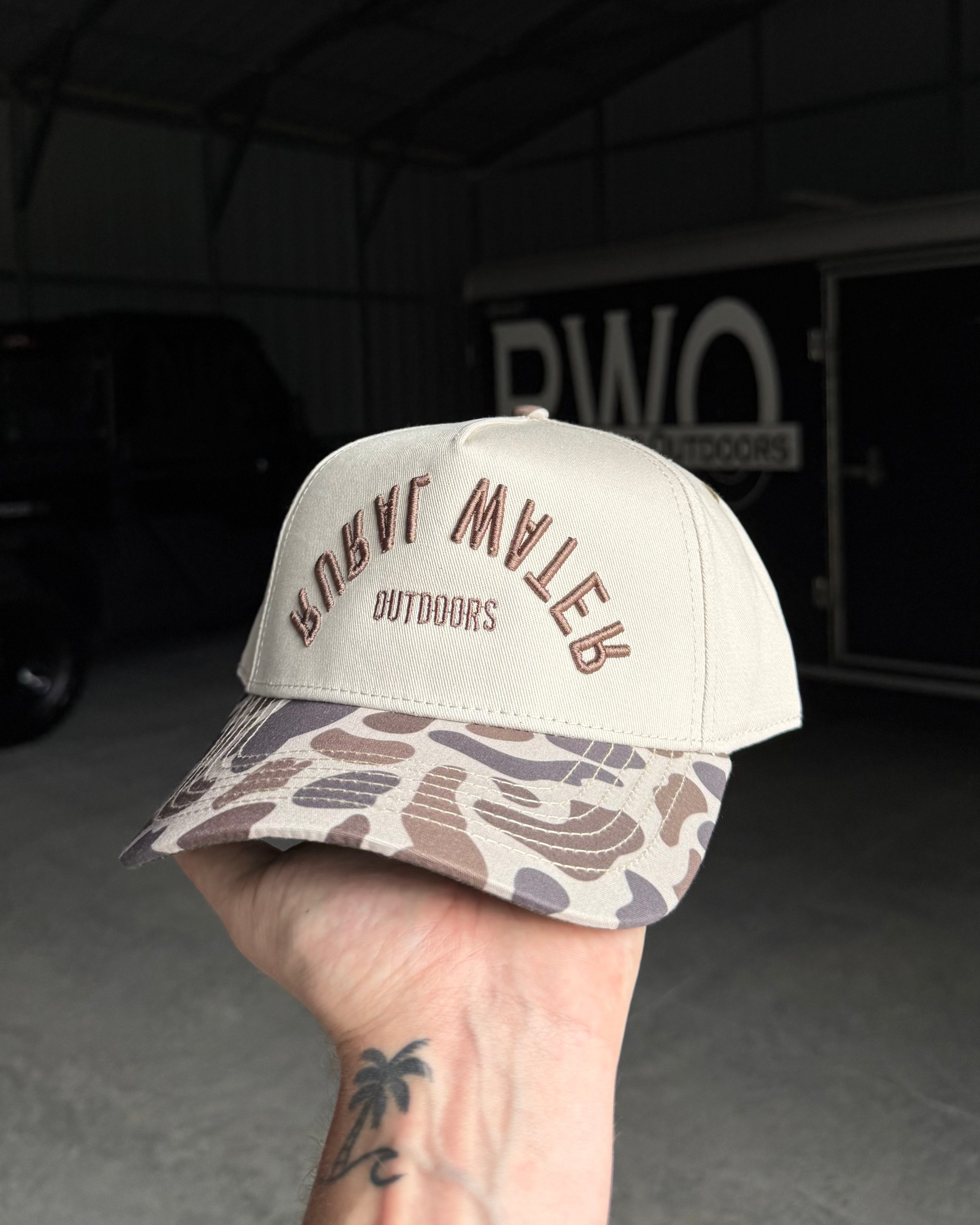 Upside-Down RWO Logo - Brown